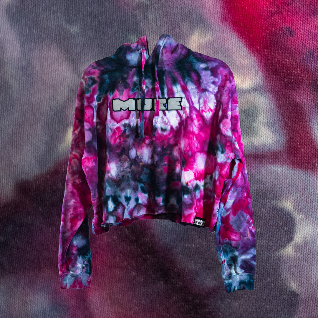 Ruby Nebula V2 Tie Dye Pullover Crop Hoodie (Original Mix)