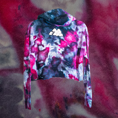 Ruby Nebula Tie Dye Pullover Crop Hoodie (Original Mix)