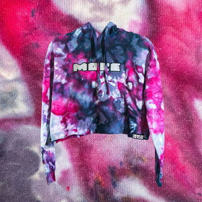 Ruby Nebula Tie Dye Pullover Crop Hoodie (Original Mix)